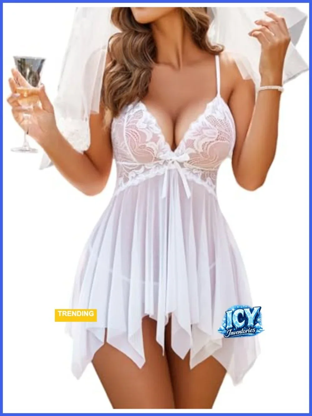 Lace Babydoll Lingerie Sexy Sleepwear Plus Size XS-5XL Adjustable Straps